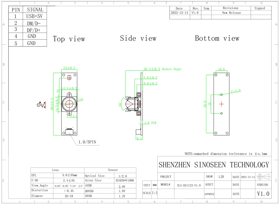 Full HD OEM Camera Module 1080P imx307 Structure Full HD OEM Camera Module 1080P imx307 Structure